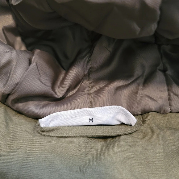 Noisy May Army Military Khaki Green Parka Coat Faux Fur Trim Hooded Long Size M - Picture 9 of 14